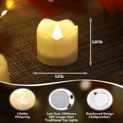 Topstone PP material tealight with realistic look and no mess