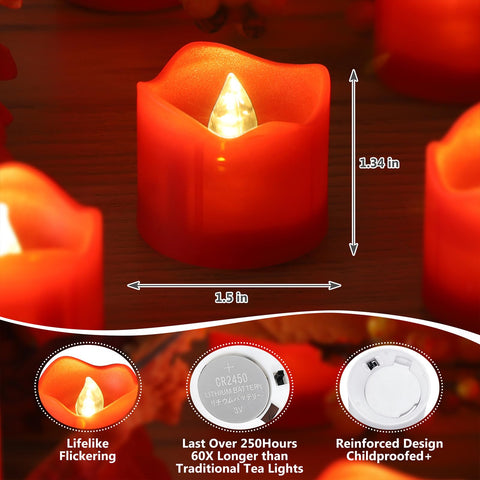 Topstone red tealight candle timer function display for scheduling