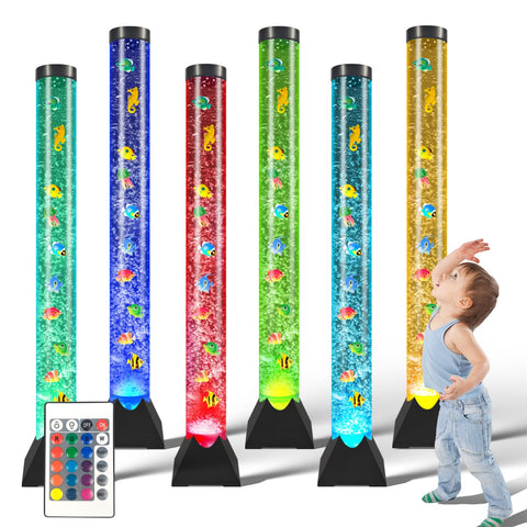 TOPSUPPLIES bubble-tube lamp 4ft displaying calming bubbles for focus