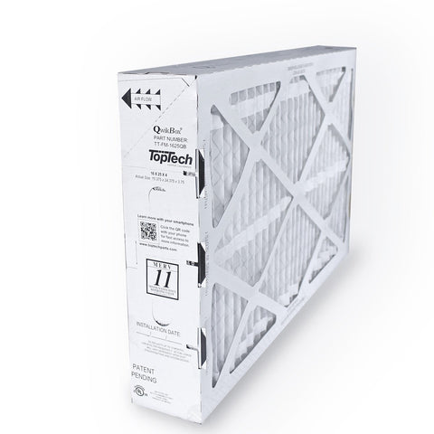 TopTech TechPure TT-FM-1625 filter front view, OEM replacement for TT MAC-1625 air cleaners, efficient filtration.