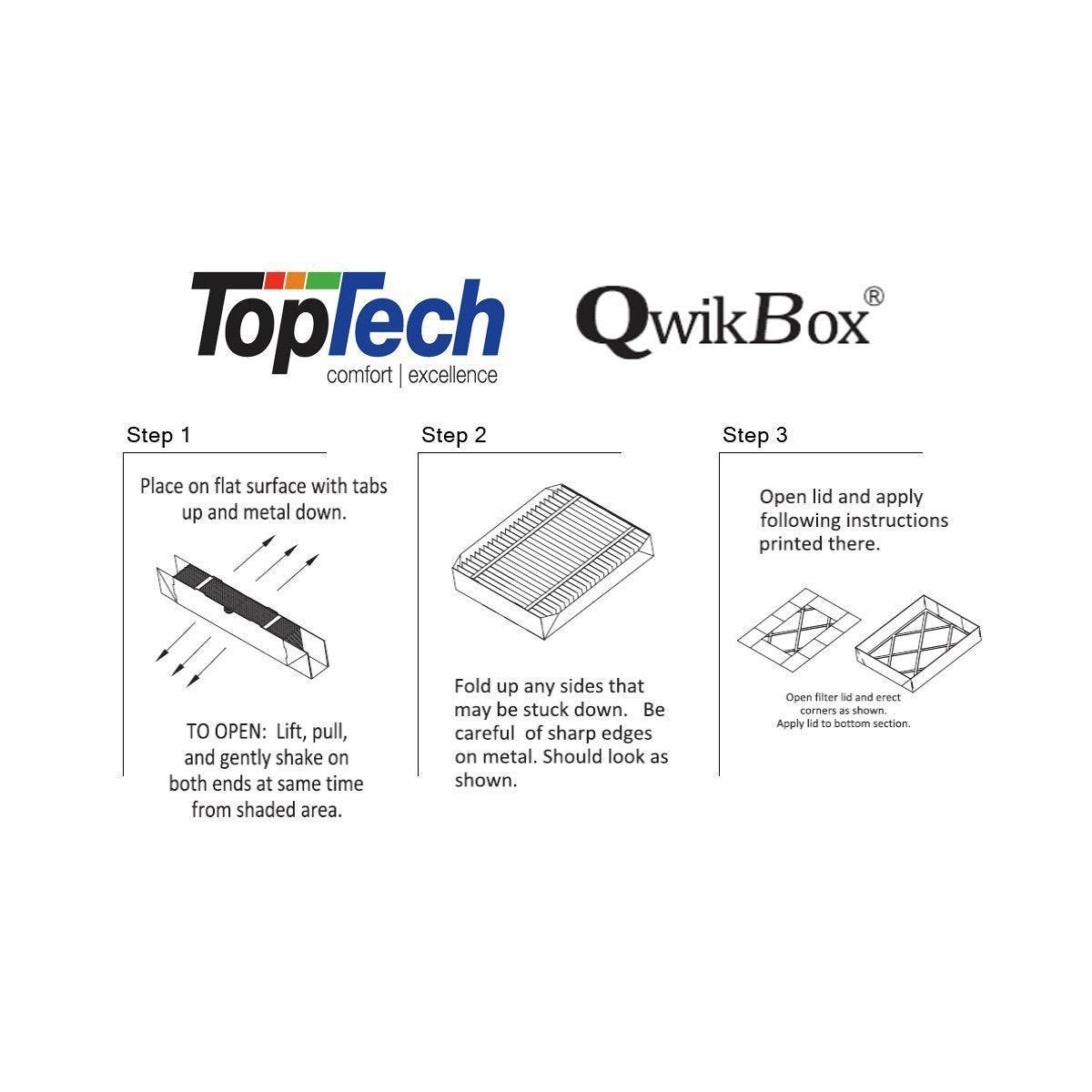 TopTech TechPure TT-FM-1625 side view filter, OEM replacement, easy to install.