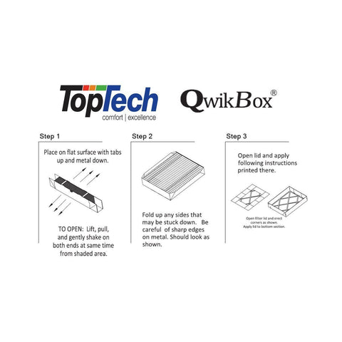 TopTech TechPure TT-FM-1625 side view filter, OEM replacement, easy to install.