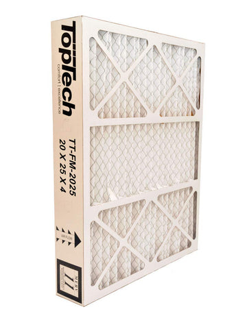 TopTech TT-FM-2025 air filter front view, direct replacement for Carrier furnaces