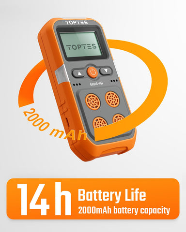 TopTes Guard-101 triple alarm system with visual, vibration, and audio alerts