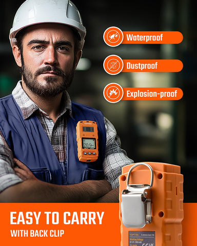 TopTes Guard-756 alarm-indicators show LED, vibration, and audible alerts for immediate warnings.