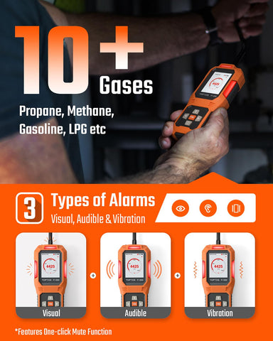 TOPTES PT-830S USB-C recharge enables long field inspections.