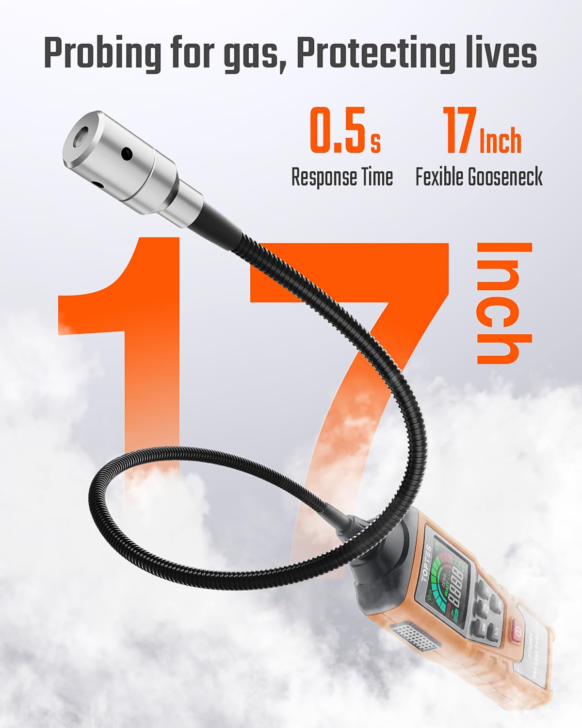 TOPTES PT520B+ visual and audible indicators for immediate awareness.