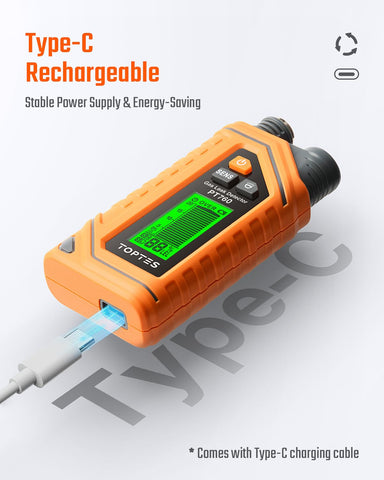 TOPTES PT760 digital display shows gas concentration clearly.