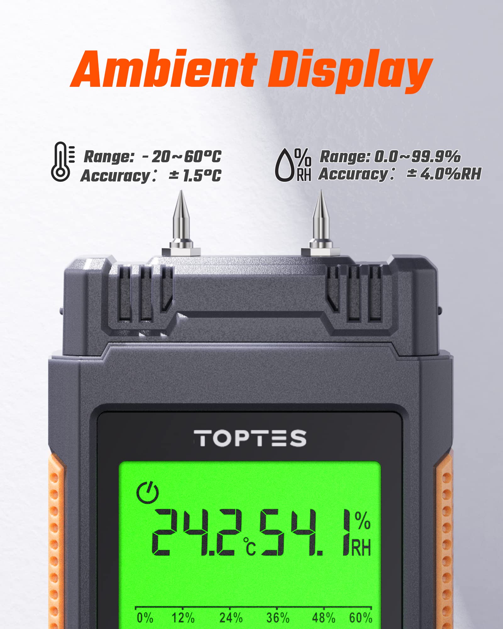 TopTes TS-630 packaging includes batteries, pins, and carry pouch for ready use.