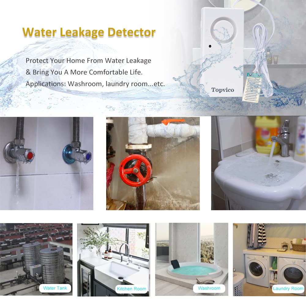 Topvico leak detector with 24K plated sensor for high sensitivity detection.