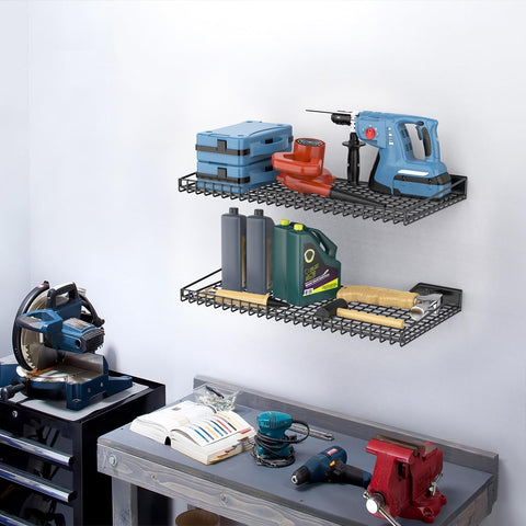 TORACK two shelves mounted to studs for sturdy installation