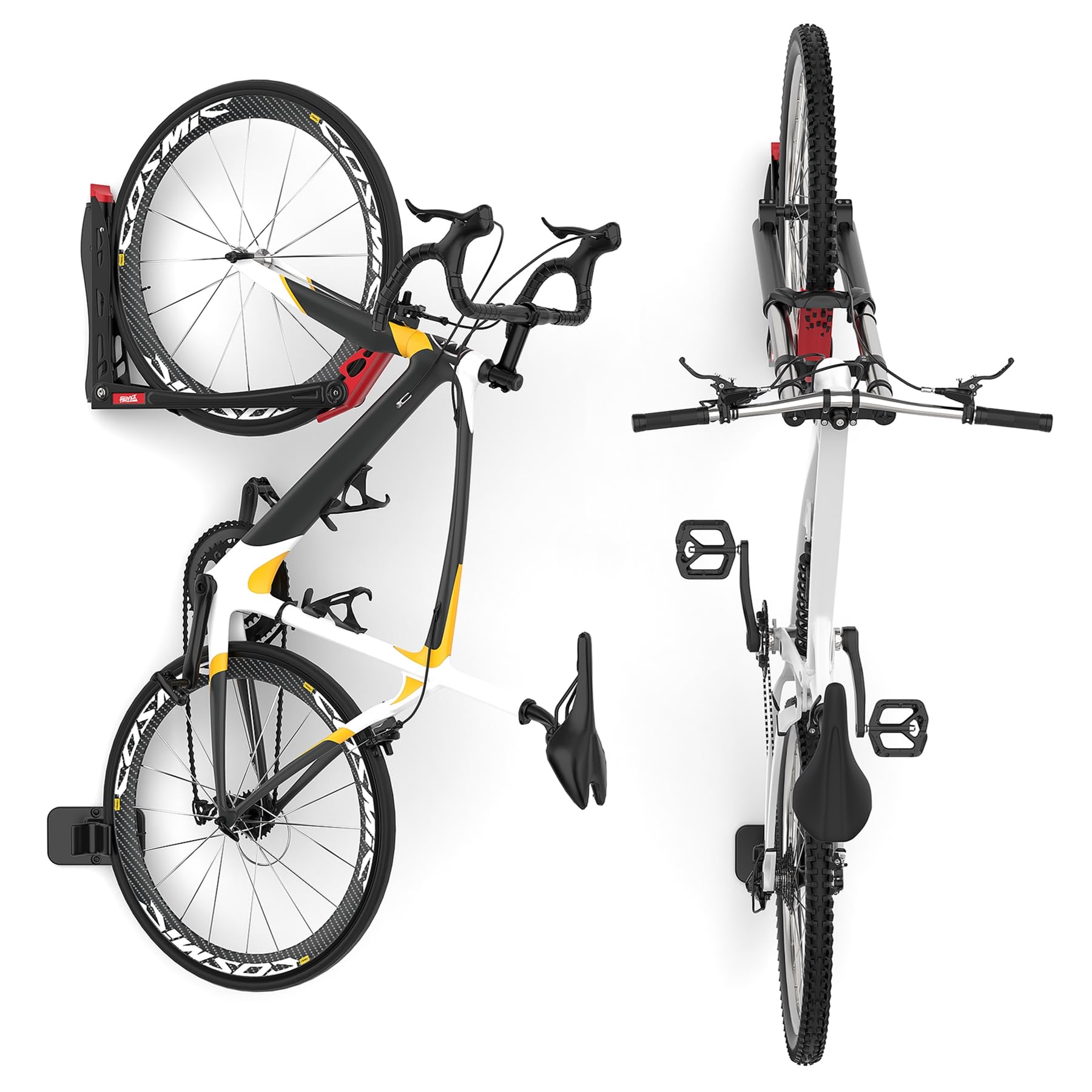 Robust TORACK Bikepal wall rack holds heavy bikes securely.