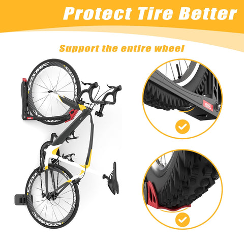 Sturdy steel construction of TORACK Bikepal offers durable bike support.