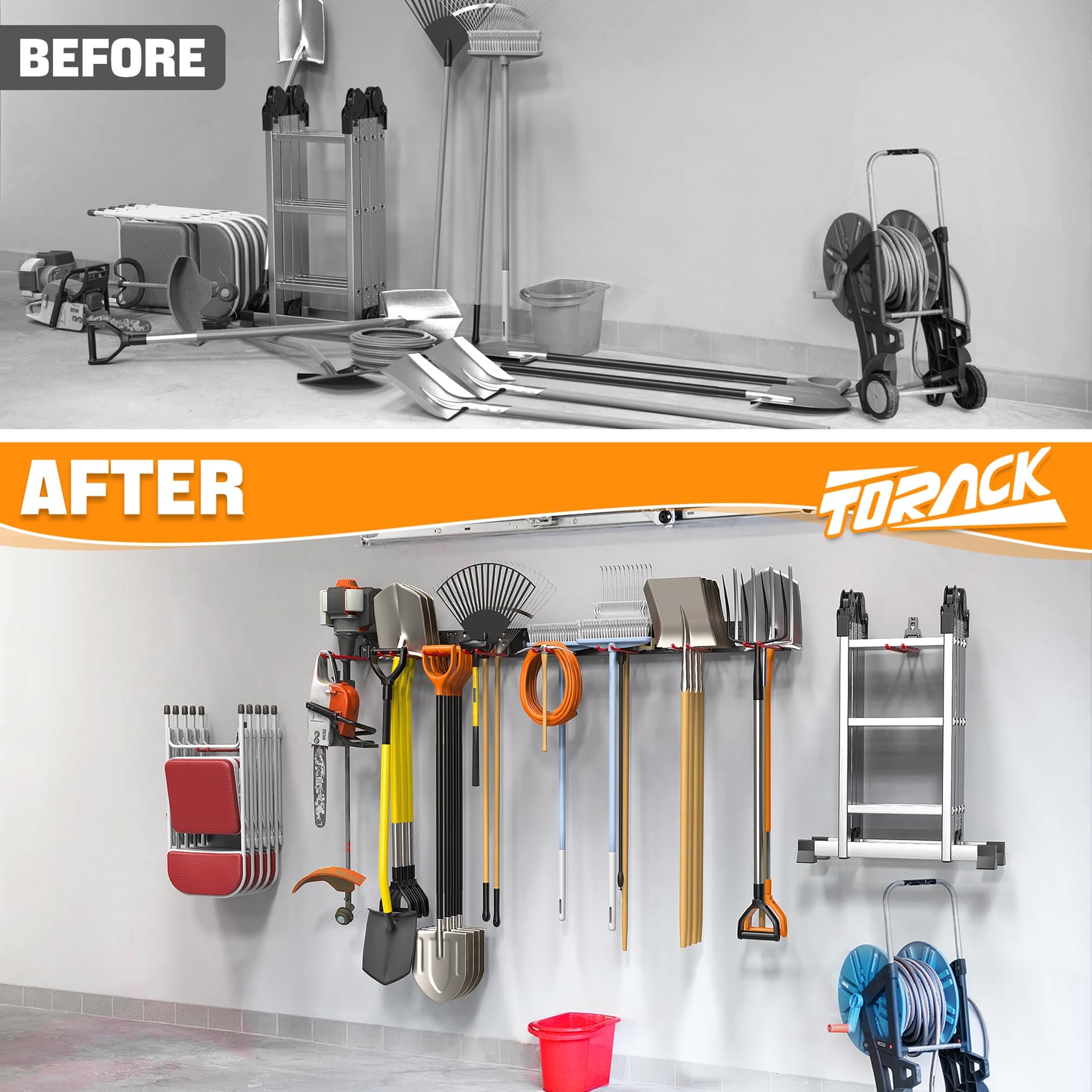 TORACK durable powder-coated metal resists scrapes while supporting up to 50 lbs