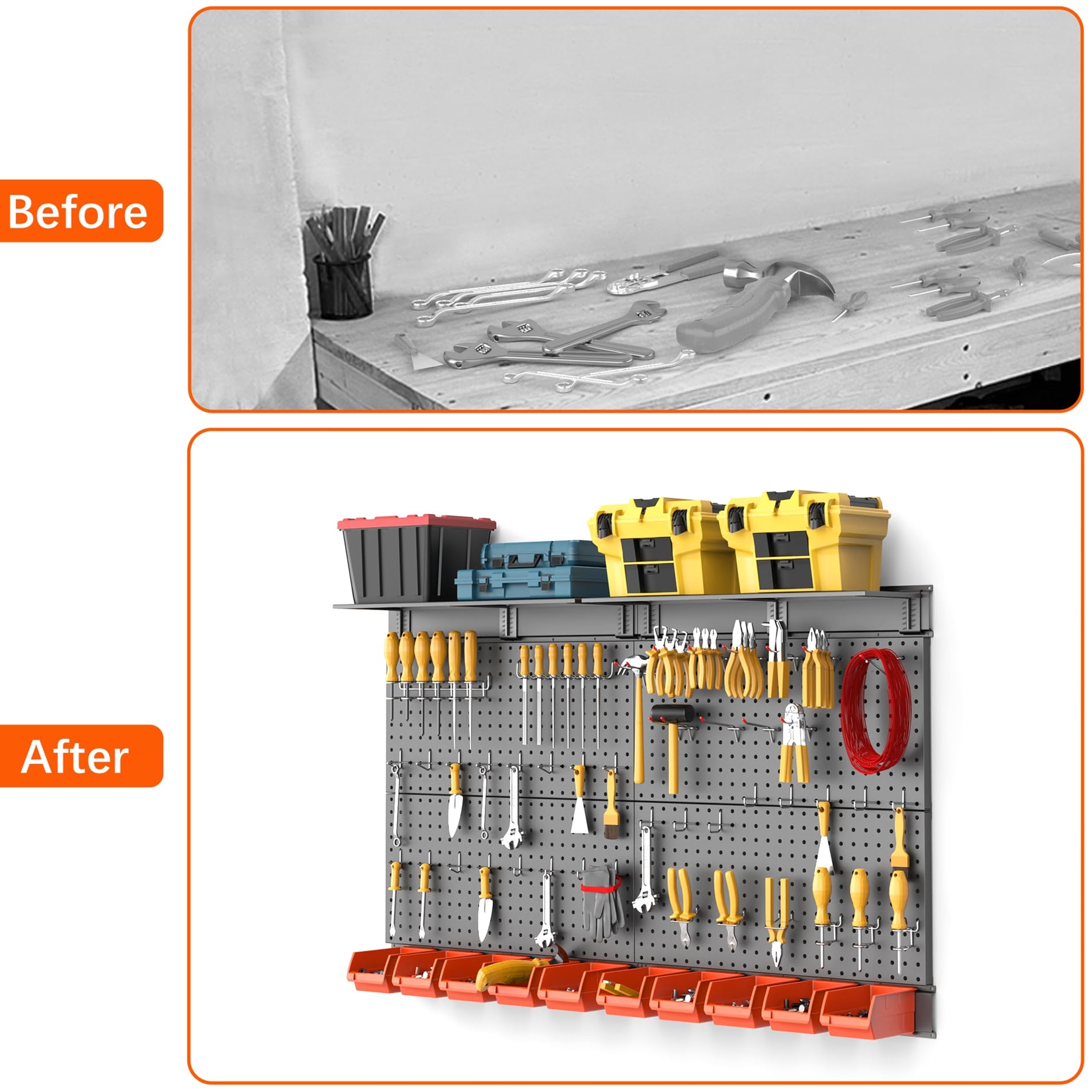 TORACK durable steel construction with scratch-resistant finish.