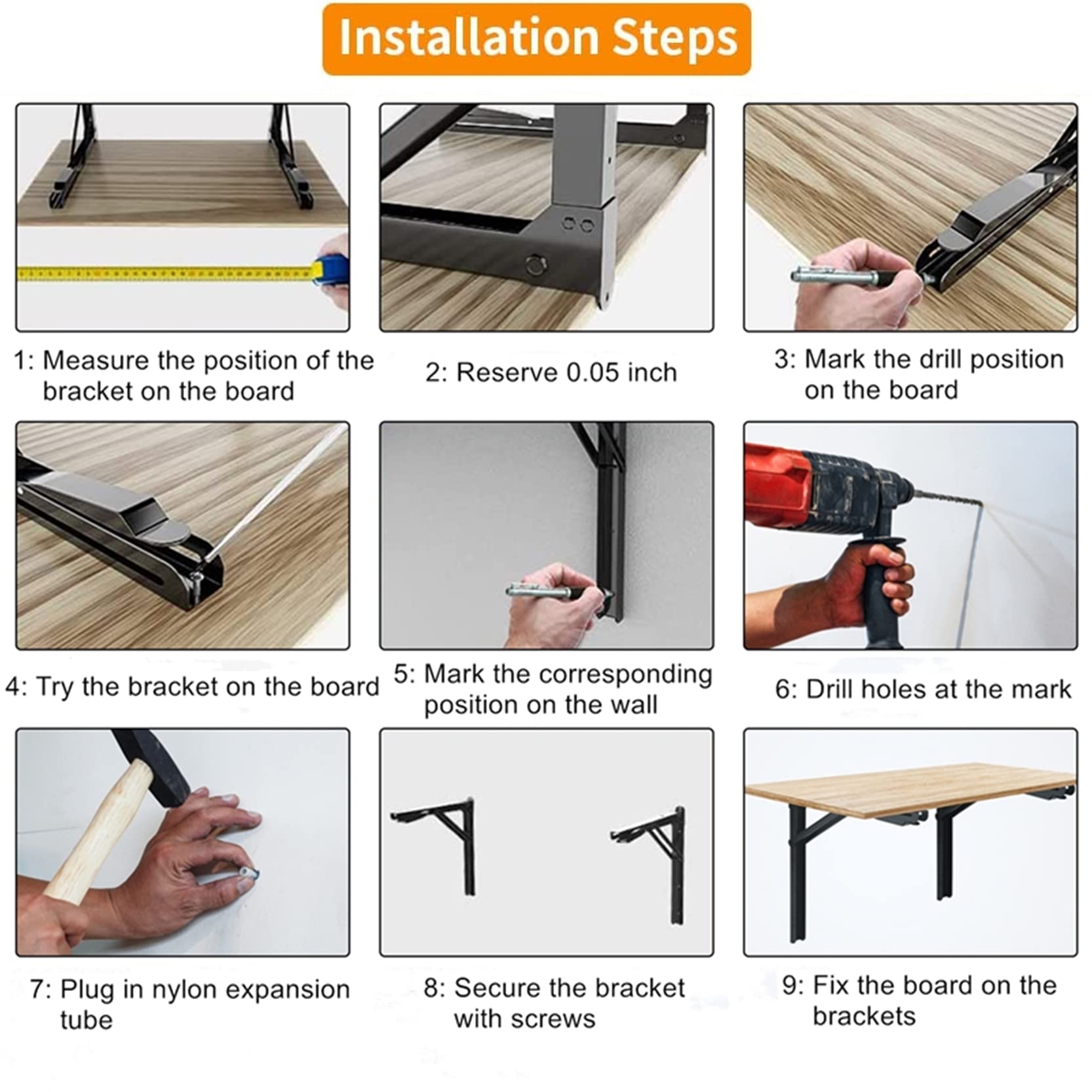 TORACK easy-install drywall mounting kit for secure wall setup