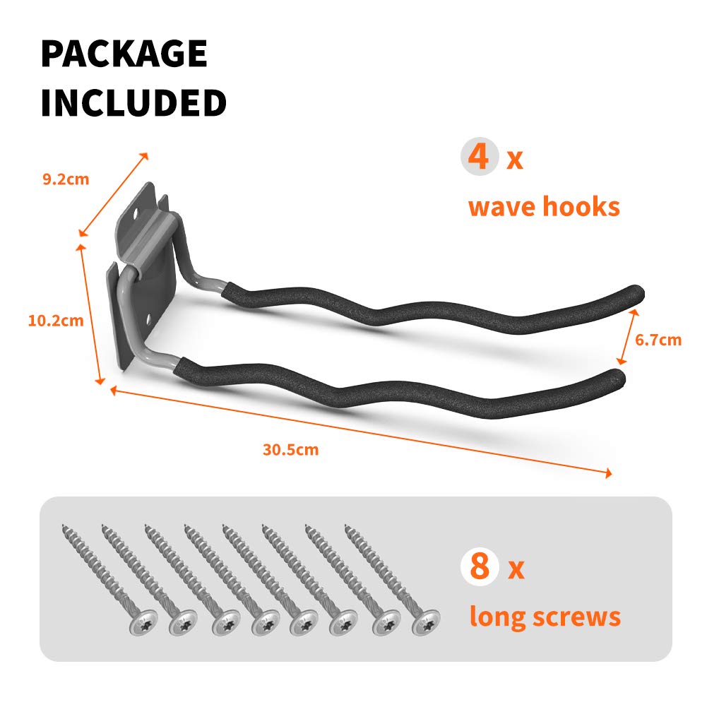 TORACK heavy-duty steel wave hook ready to bear loads