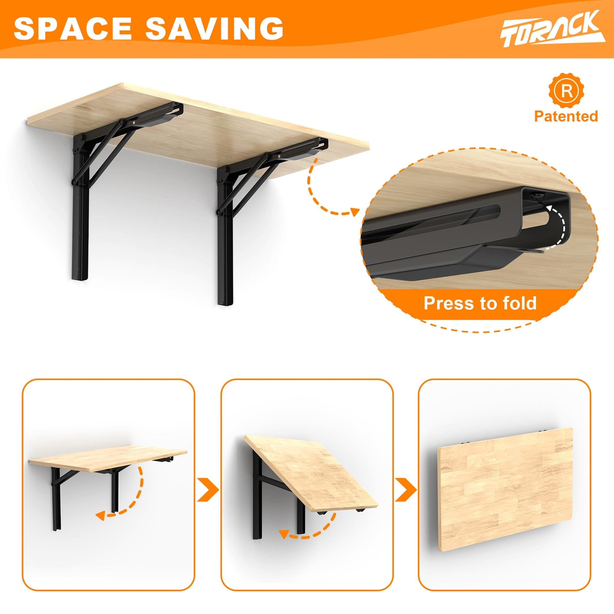 TORACK high-gloss bench surface with rounded corners for easy cleanup.