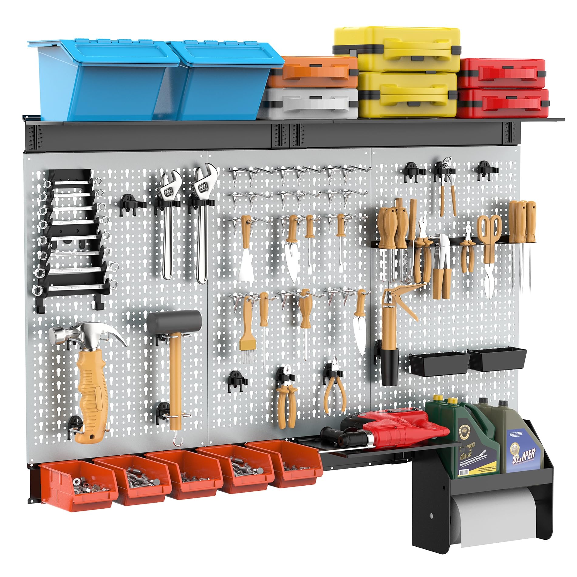 TORACK five-piece storage bins organizing screws and fasteners.