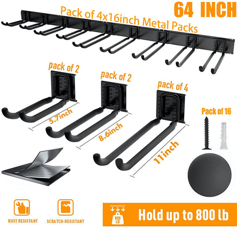 TORACK tool storage rack snap-hook design enables quick rearrangement of tools.