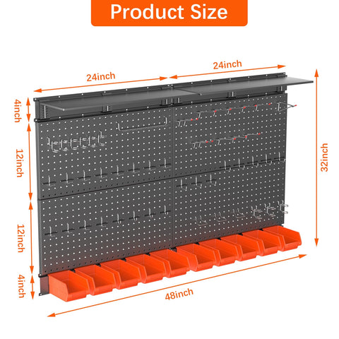 TORACK wall-mounted storage bins optimizing vertical space and visibility.