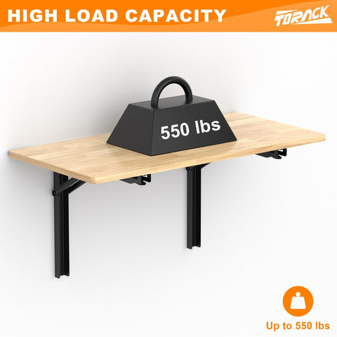 TORACK wall-mounted unit folds flat to reclaim floor space.