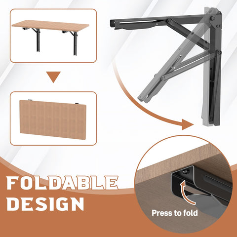 TORACK wall shelf bracket kitchen setup provides reliable support for collapsible counters