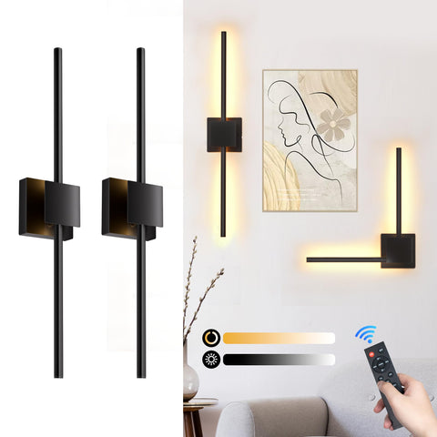 Torchlet battery wall sconce with rotatable tubes for flexible lighting angles.