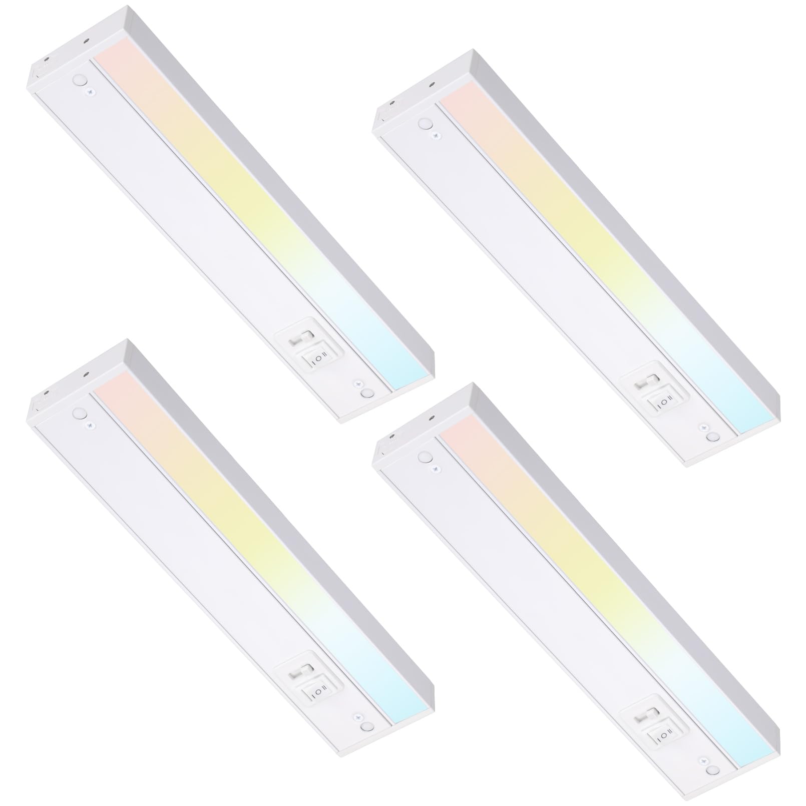 Torchstar 12-inch LED under-cabinet light front view for clear kitchen task lighting.