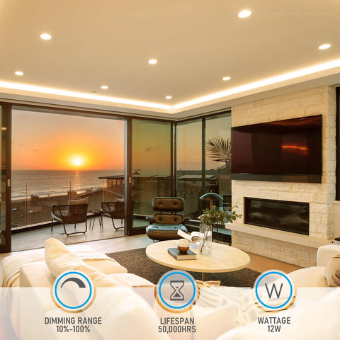 Torchstar 12W 1000-lumen output brightens kitchens, hallways, and workspaces.