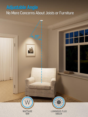 Torchstar 20-degree swivel for flexible lighting in hallways or kitchens