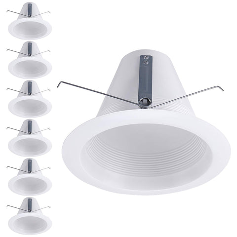 Torchstar 6in recessed trim with white baffle for soft, glare-free illumination