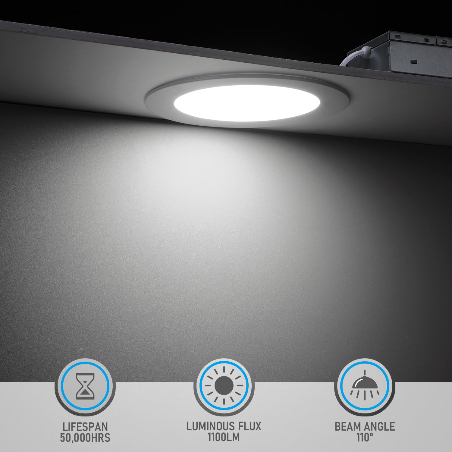 TORCHSTAR 6-Inch slim LED recessed light ceiling installation