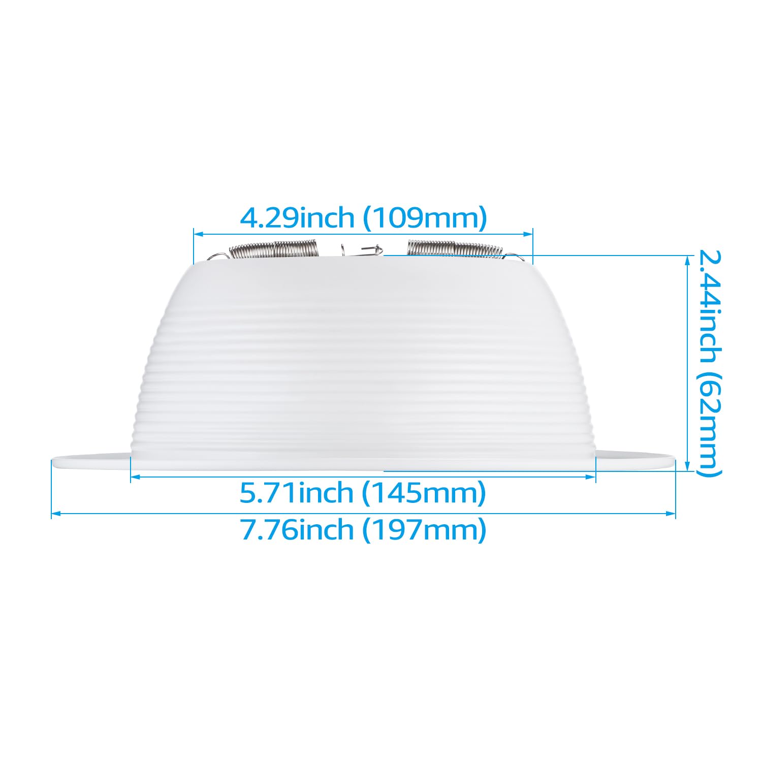 TORCHSTAR 6-inch trim detachable ring covers gaps for a clean finish.