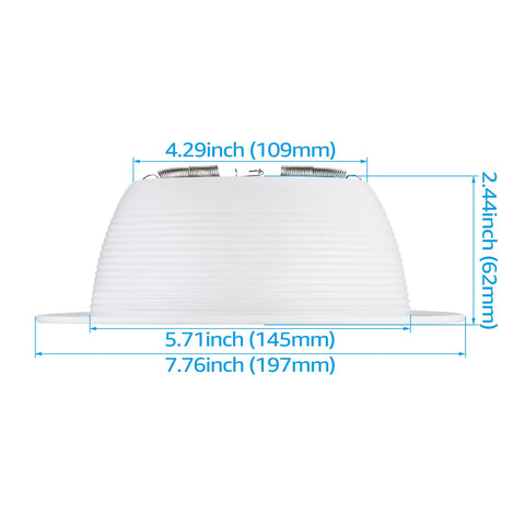 TORCHSTAR 6-inch trim detachable ring covers gaps for a clean finish.