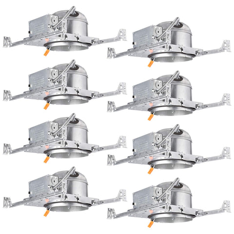 TORCHSTAR 8-pack 6-inch recessed housing for energy-efficient ceiling lighting.