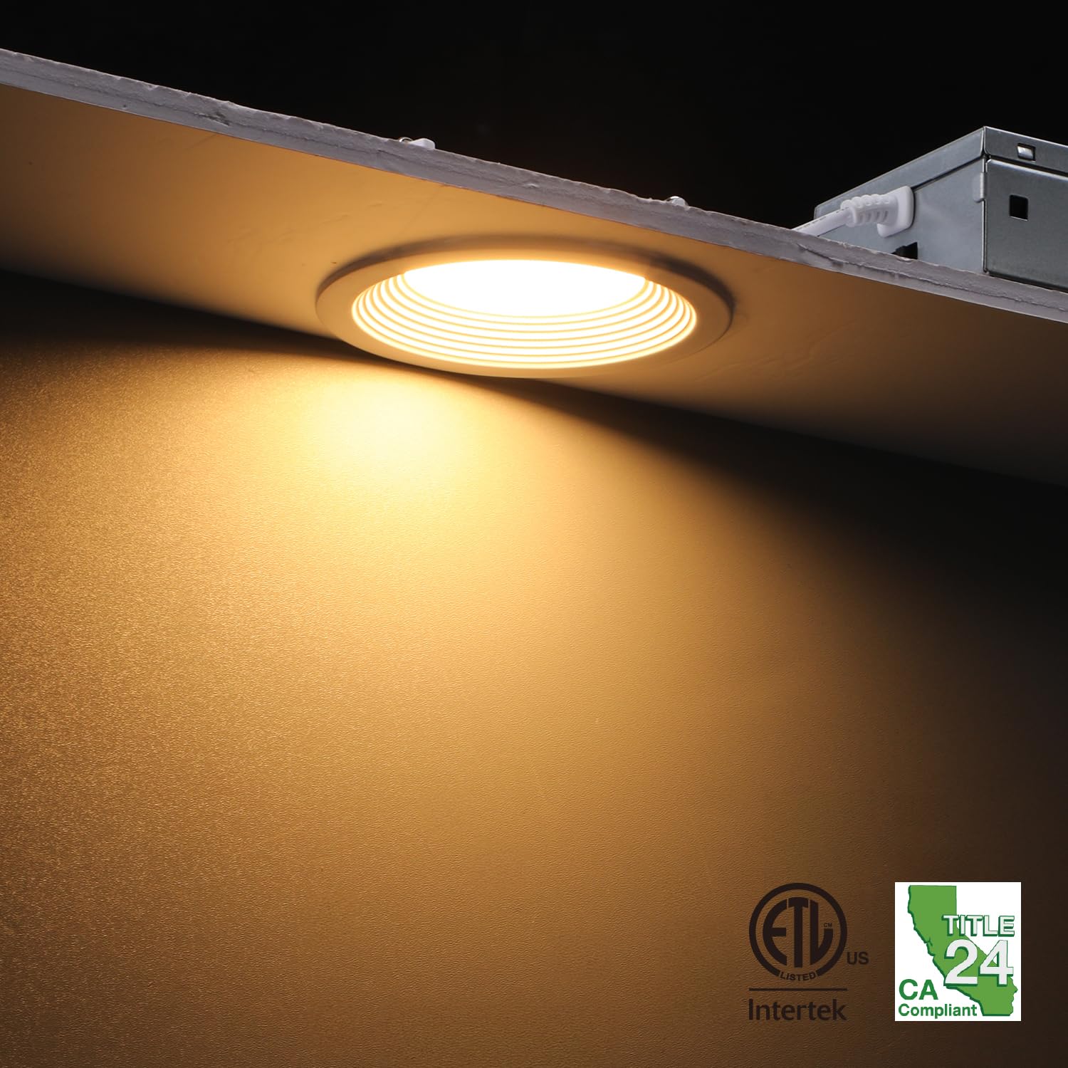Torchstar anti-glare baffle trim reduces glare for comfortable living spaces