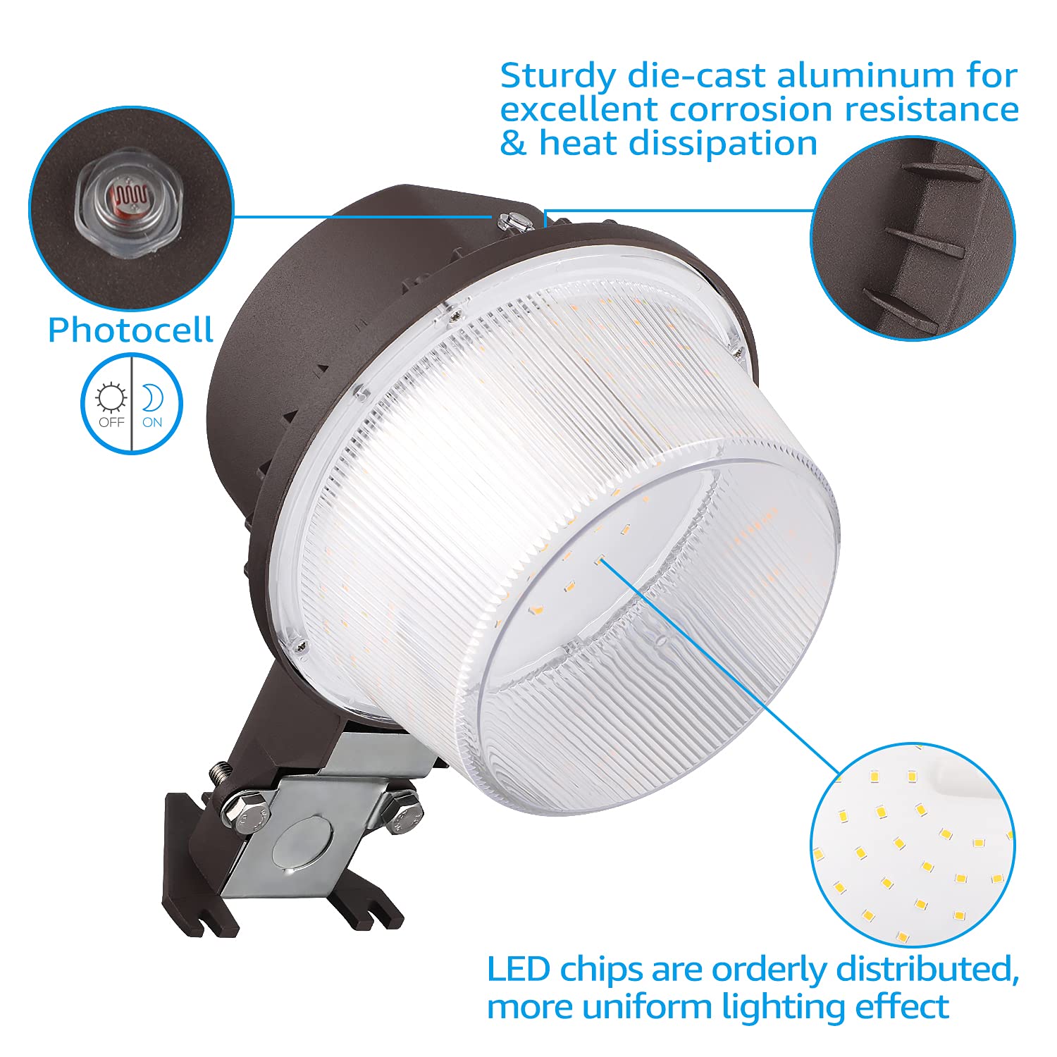 TORCHSTAR barn light supports 110-277V for flexible residential and commercial wiring