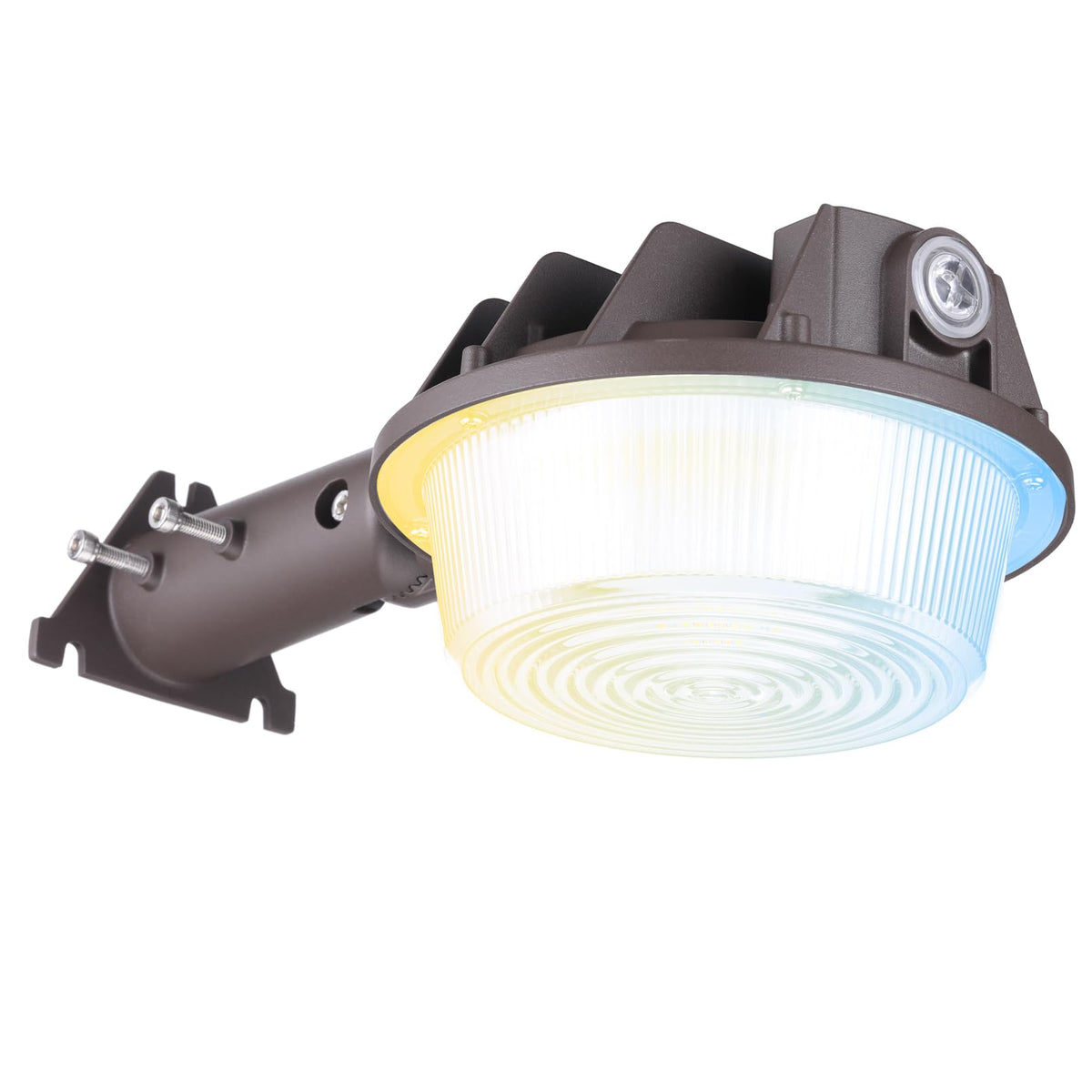 TORCHSTAR 3CCT LED barn light with adjustable wattage for flexible outdoor brightness.