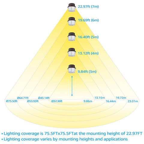 Torchstar barn light shown illuminating a yard with even coverage.