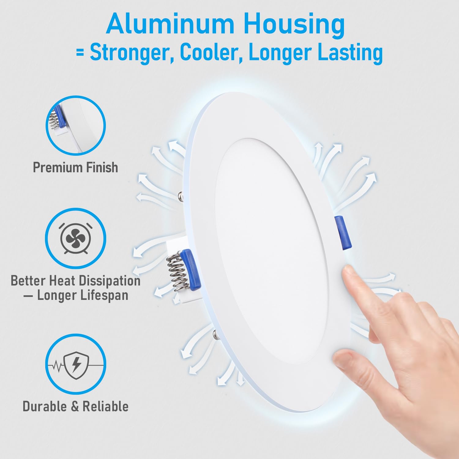 Torchstar Basic Series 6-inch j-box-enabled downlight simplifies wiring during installation
