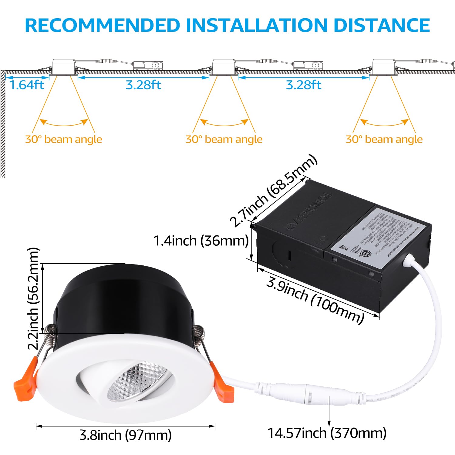 TORCHSTAR CRI90 dimmable downlight preserves true colors and mood