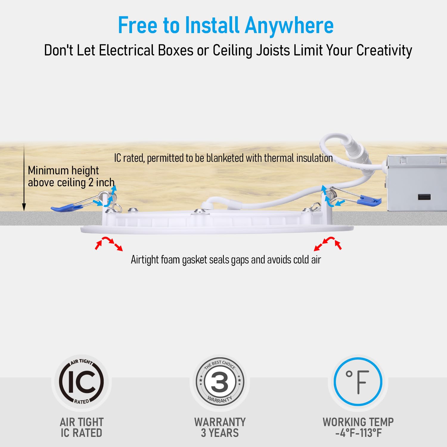 Torchstar CRI90 ideal for narrow ceilings and indoor spaces