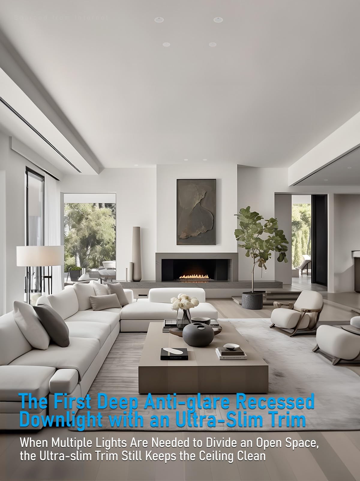 Torchstar deep-recessed canless design creates a flush ceiling appearance