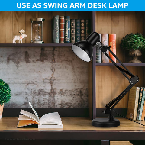 Torchstar desk lamp in black finish with weighted base for stable use.