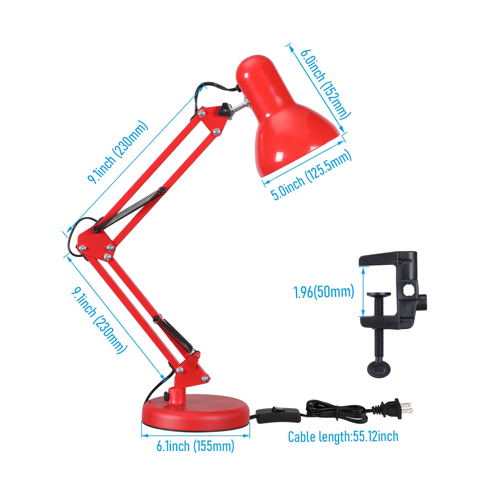 Torchstar desk lamp with clamp attachment saves surface space in dorms.