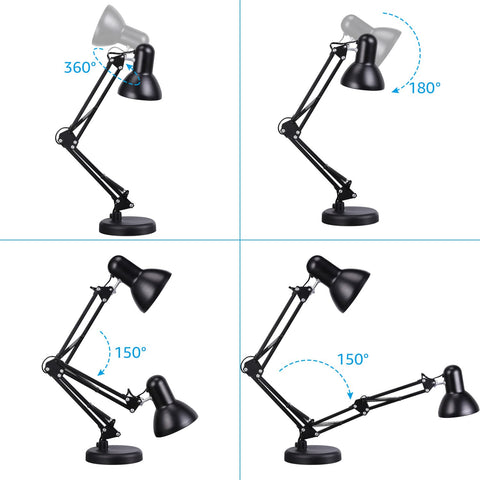 Torchstar desk lamp with rotatable shade enabling broad table illumination.