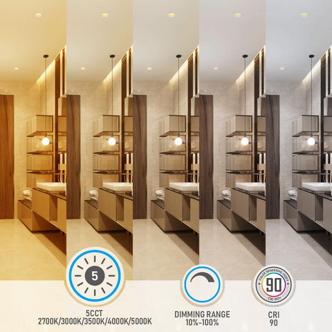 Dimmable 10-100% TORCHSTAR downlight for customizable ambience