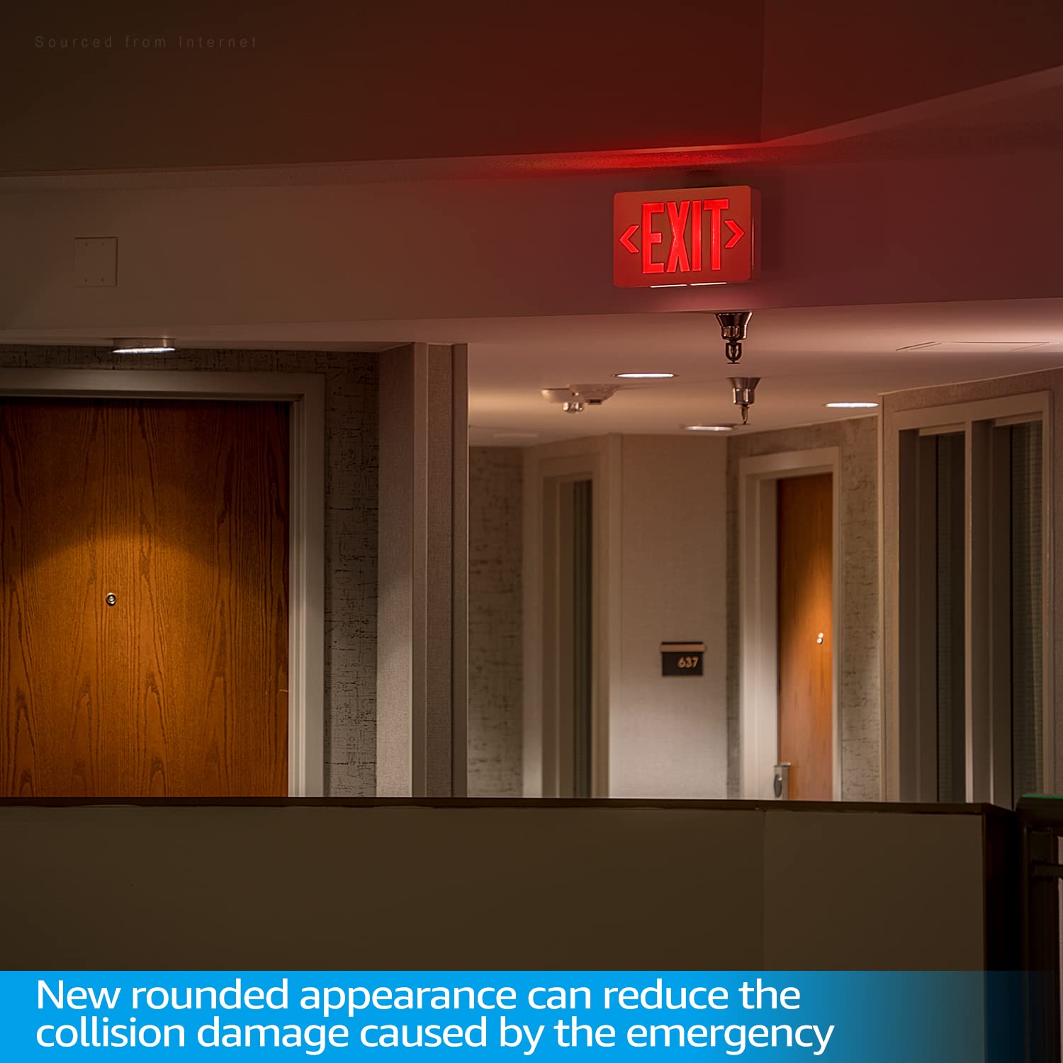 Torchstar exit sign side-wall mount for flexible positioning.