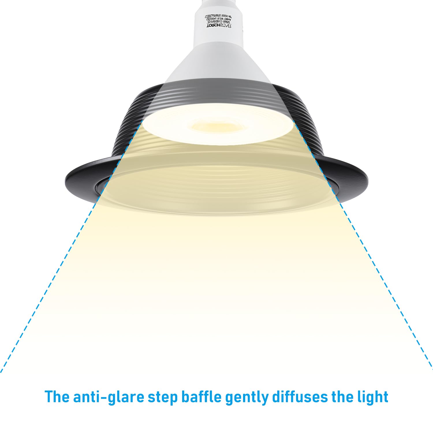 Torchstar full-metal 6-inch can trim delivers durable, rust-resistant quality for long-lasting lighting.
